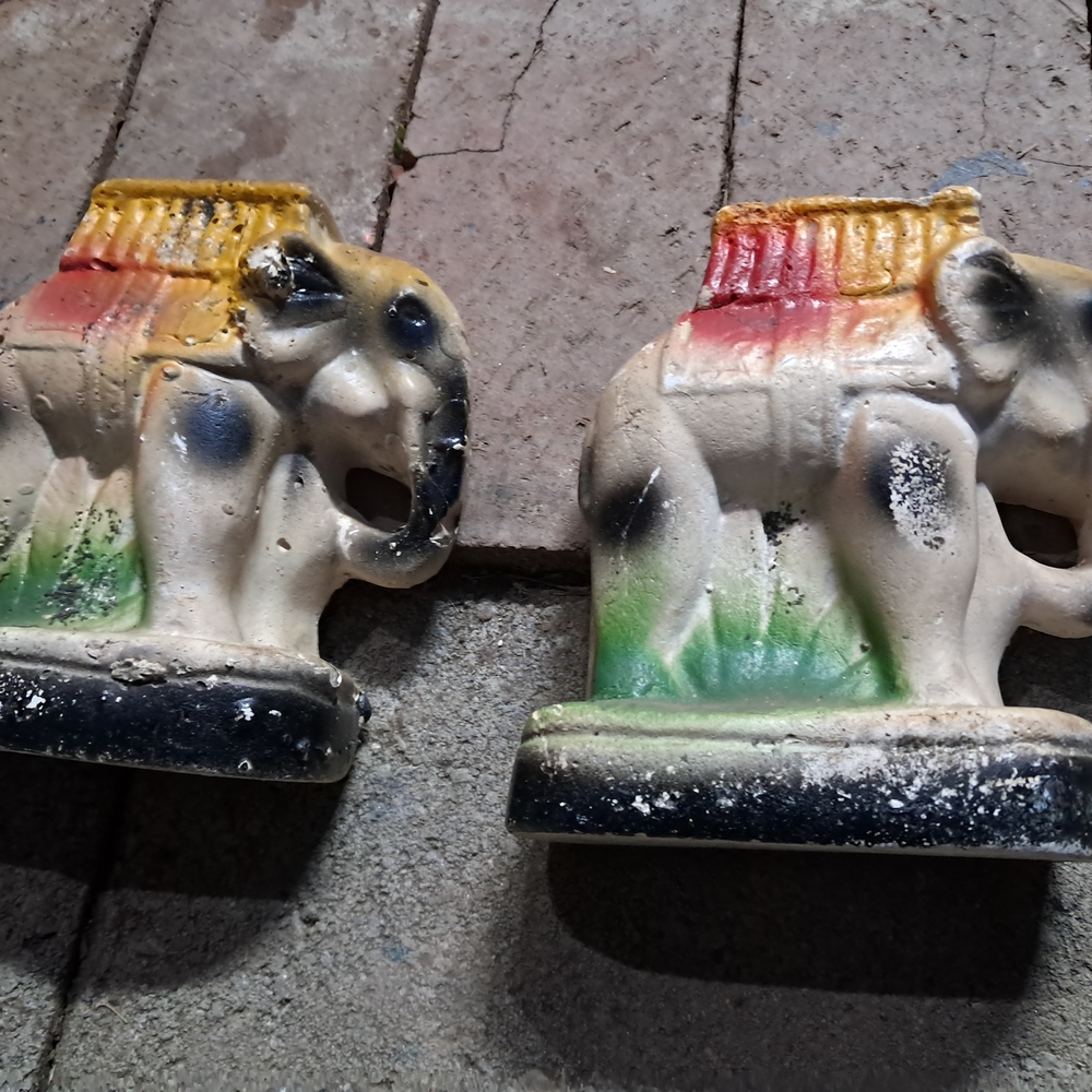 Colorful Elephant Bookends